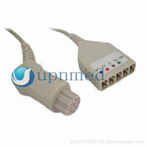 Datex 3-Lead or 5 lead ECG trunk cable